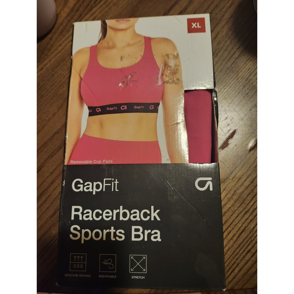 GapFit Racerback Sports Bra Size XL New in Box Hot Pink